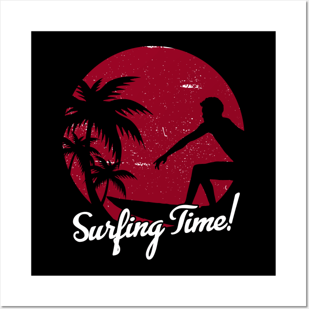 Red Surfer Logo Wall Art by Dominic Becker